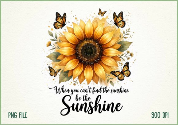 Be the Sunshine Sunflower Design: A Burst of Optimism for Creators