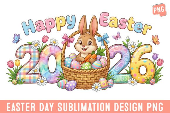 Celebrate Spring with Happy Easter 2026 Sublimation Design