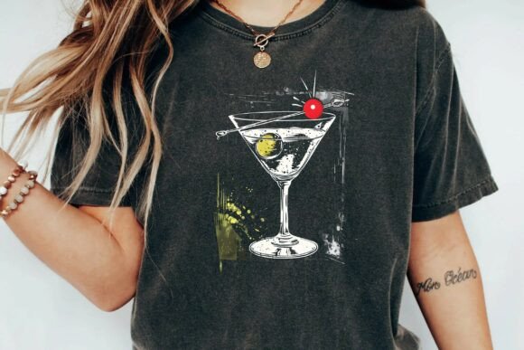 Chic Retro Martini Graphics for Modern Design Projects