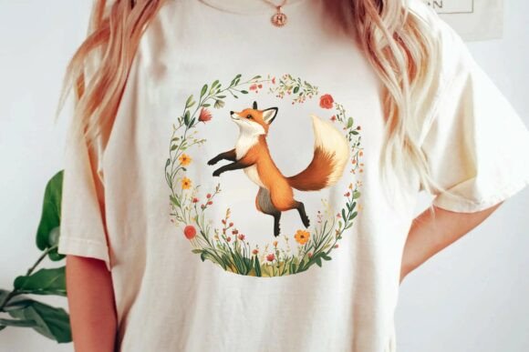 Enchanting Watercolor Fox Sublimation Design for Creators
