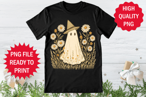 Spooky Meets Floral: A Ghostly Graphic Tee Design Guide