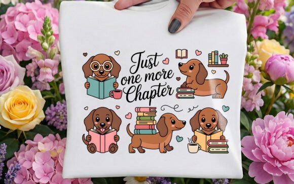 Unleash Your Creativity: The Dog and Books Lover T-shirt Design PNG