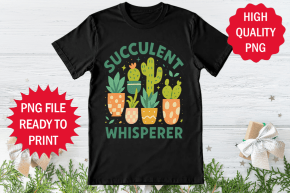 Whimsical Plant Art: The Succulent Whisperer Design for Merch